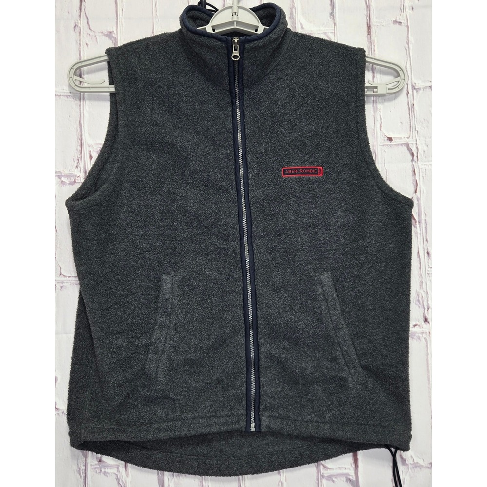VTG Y2K Abercrombie & Fitch Fleece Vest Full Zip Rugged Quality Gear Men XL